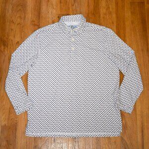 IBKUL Long Sleeve Polo Shirt Flamigos Sz LG